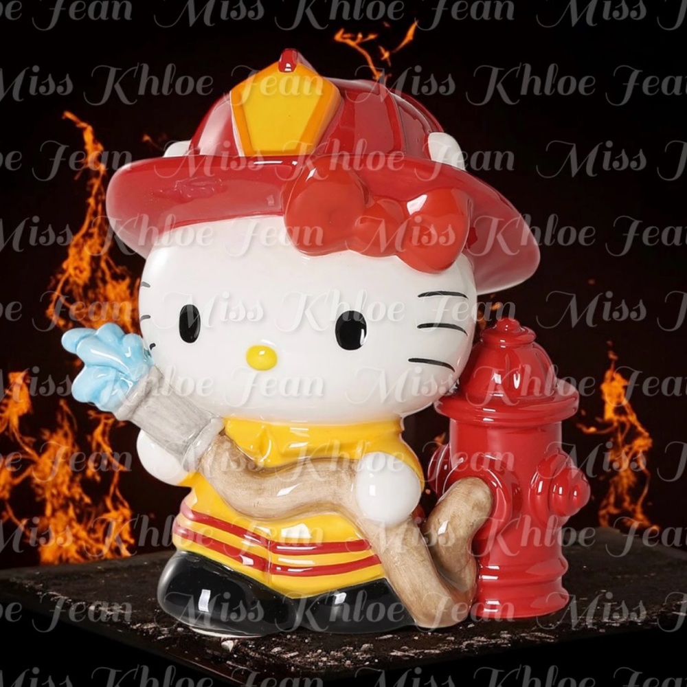 - HELLO KITTY FIREFIGHTER FIGURINE